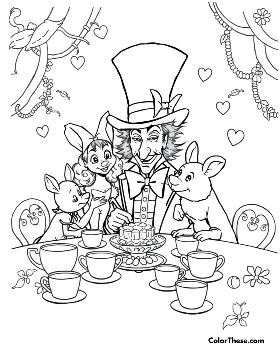 Alice in Wonderland Coloring Pages