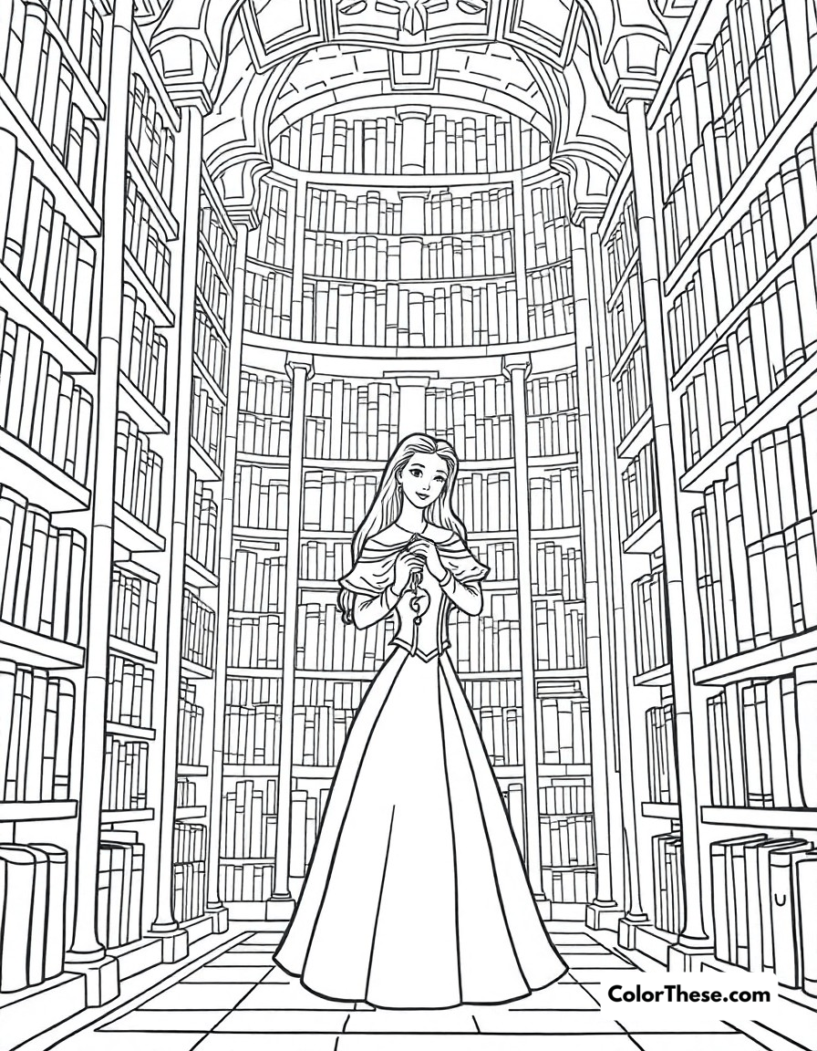 Beauty and the Beast Coloring Pages