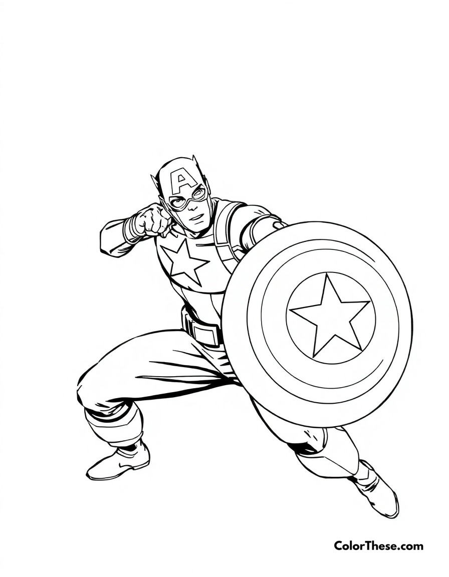 Captain America Coloring Pages