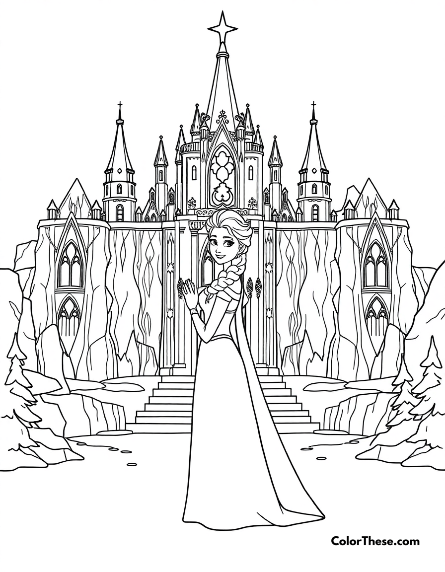 Elsa Disney Coloring Pages