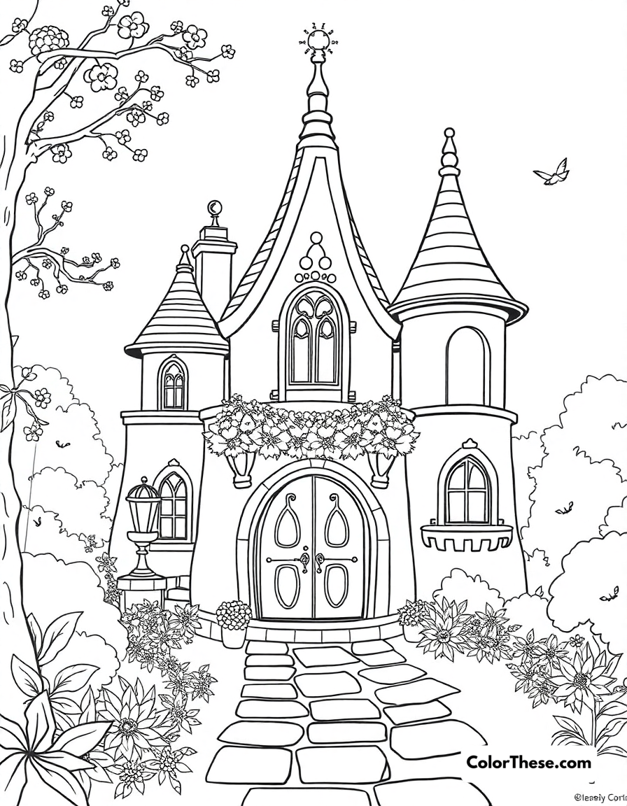 Free printable the casita rebuilt coloring page for kids and adults - A the casita rebuilt and full of magic again in encanto (disney).