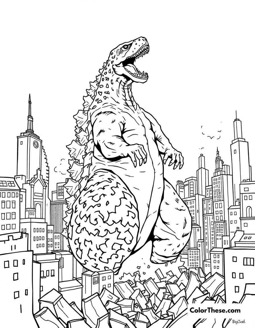 Godzilla Coloring Pages