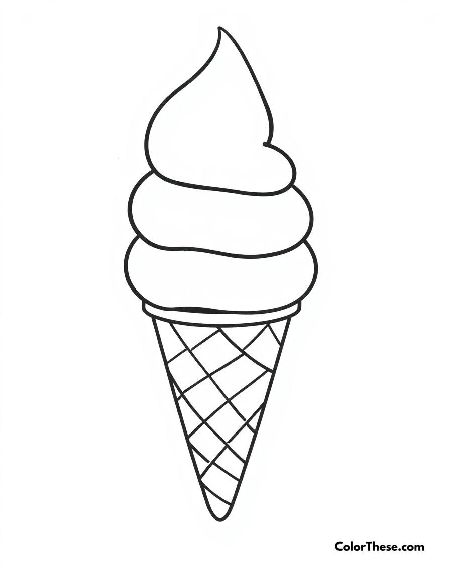 Ice Cream Coloring Pages