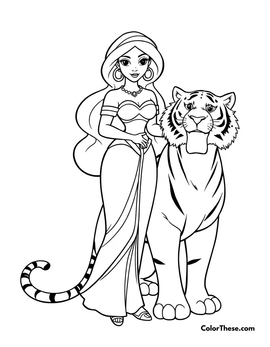 Jasmine (Disney) Coloring Pages