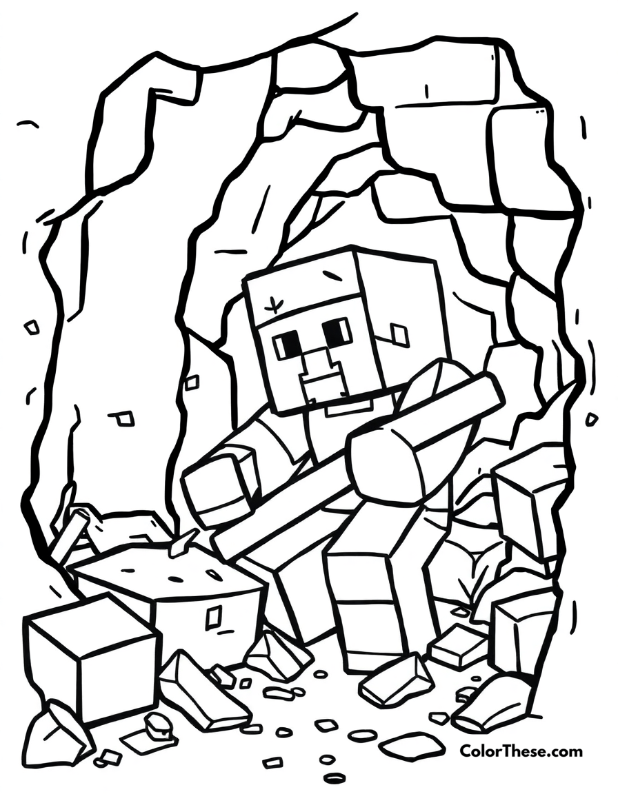 Minecraft (Game) Coloring Pages