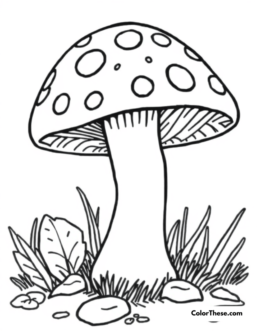 Mushroom Coloring Pages