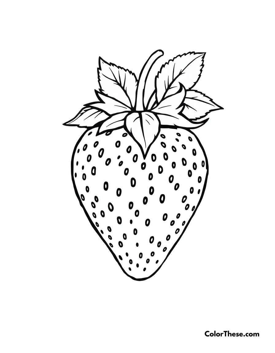 Strawberry Coloring Pages