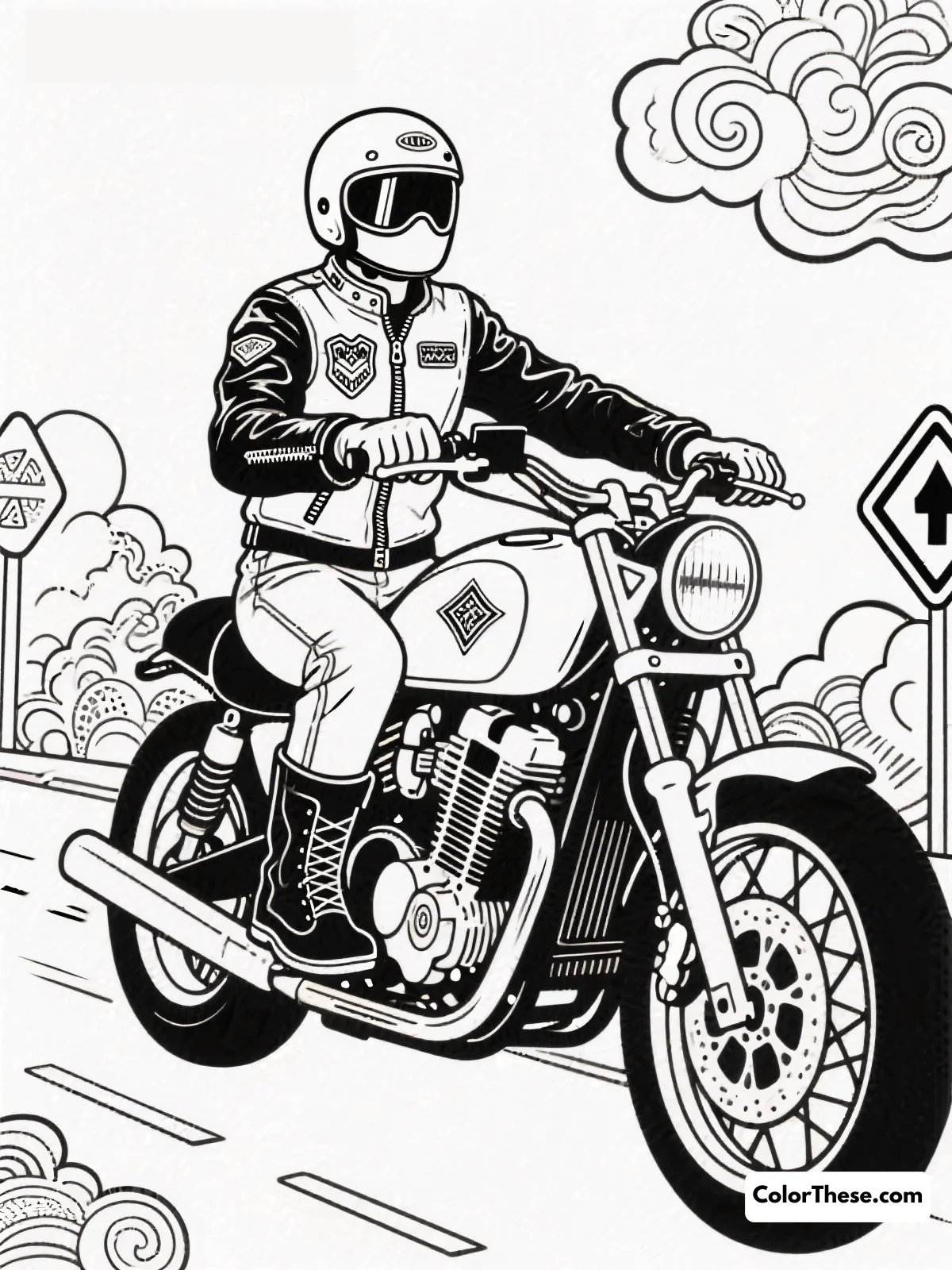 Motorcycle Coloring Pages