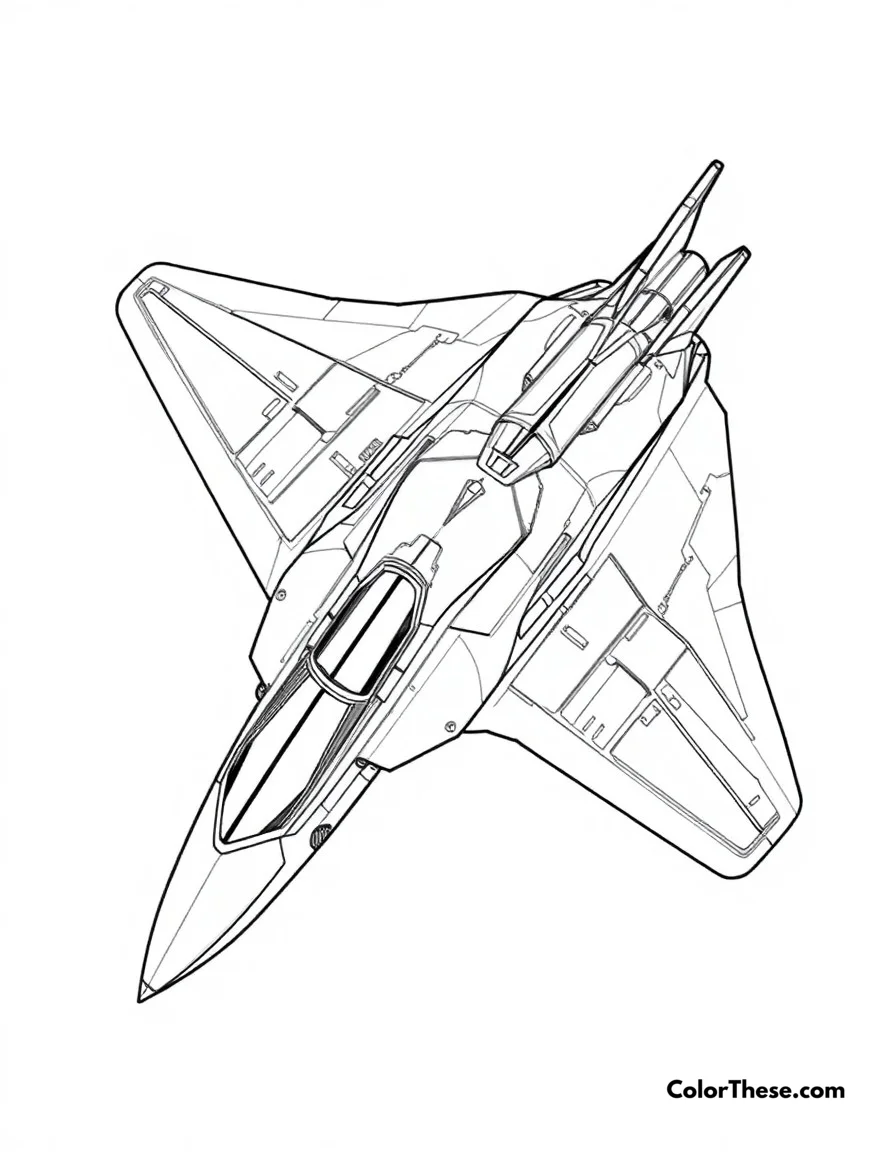 Free printable royal talon fighter coloring page for kids and adults. The sleek Royal Talon Fighter aircraft showcasing Wakandan technology.