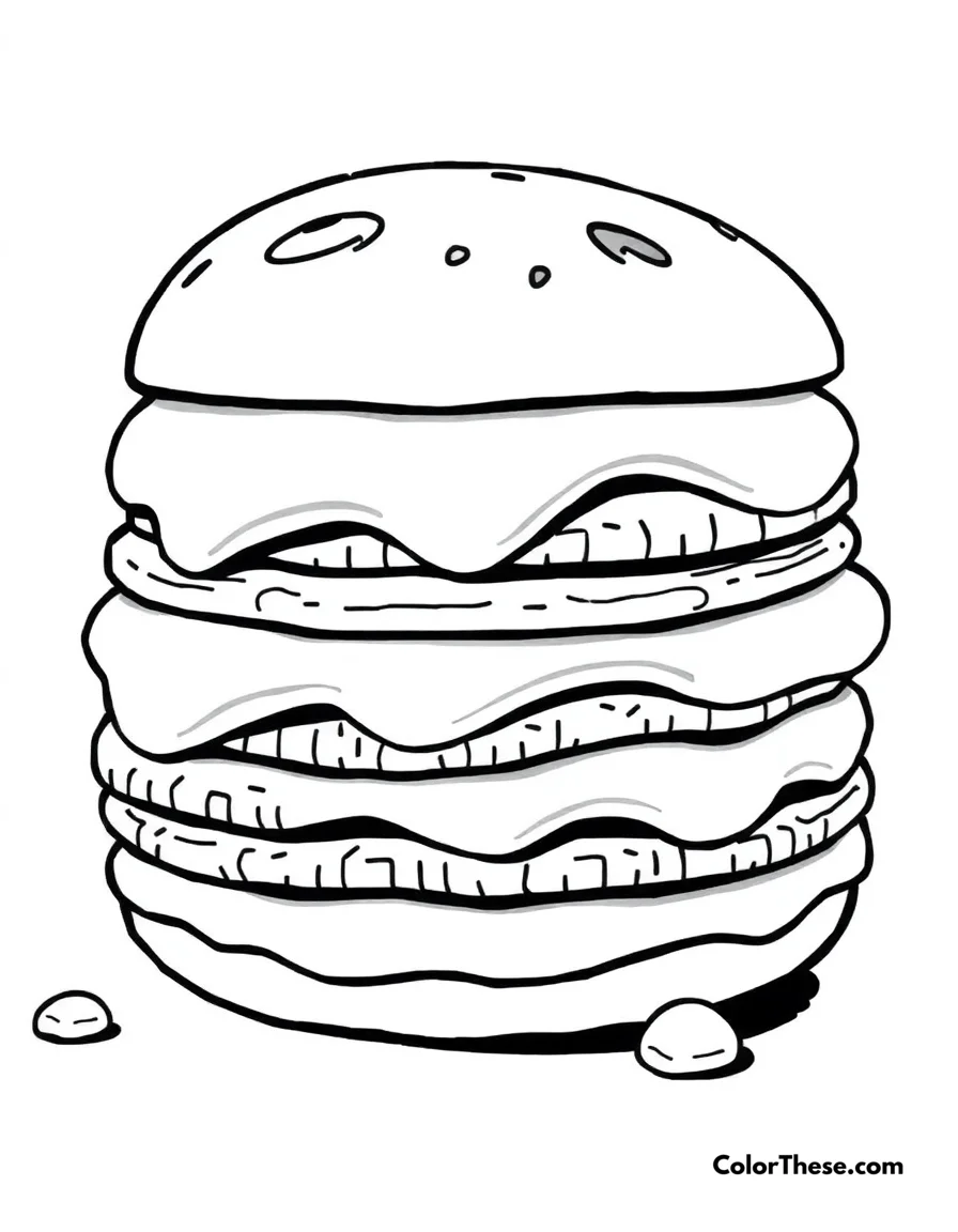 Free printable ice cream sandwich coloring page for kids and adults. A classic ice cream sandwich with cookies.