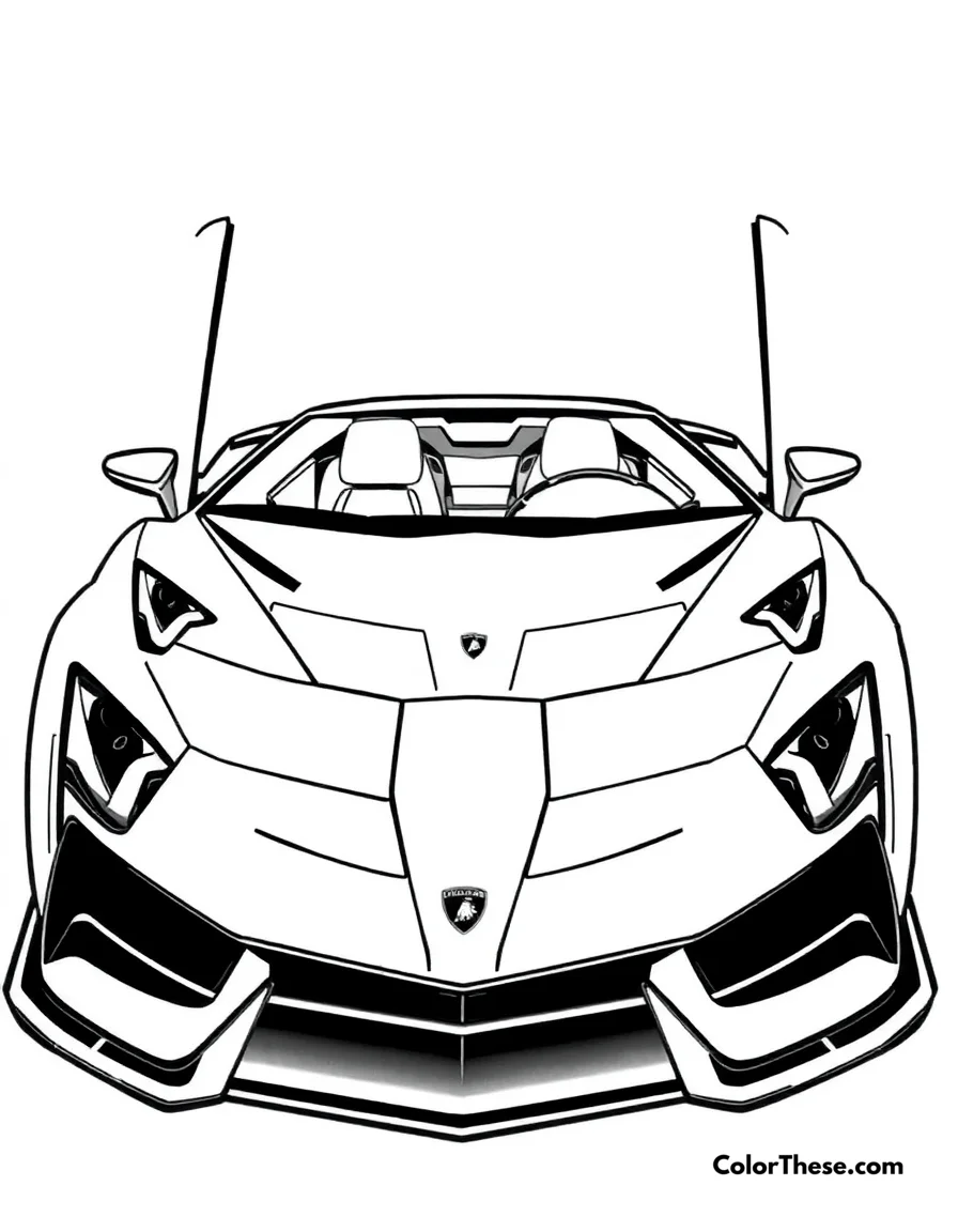 Free printable lamborghini centenario coloring page for kids and adults. A limited-edition Lamborghini Centenario in a striking pose.