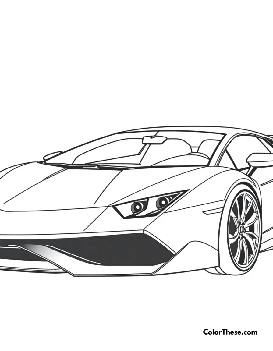 Free printable lamborghini sian coloring page. A hybrid Lamborghini Sian in a sleek pose.