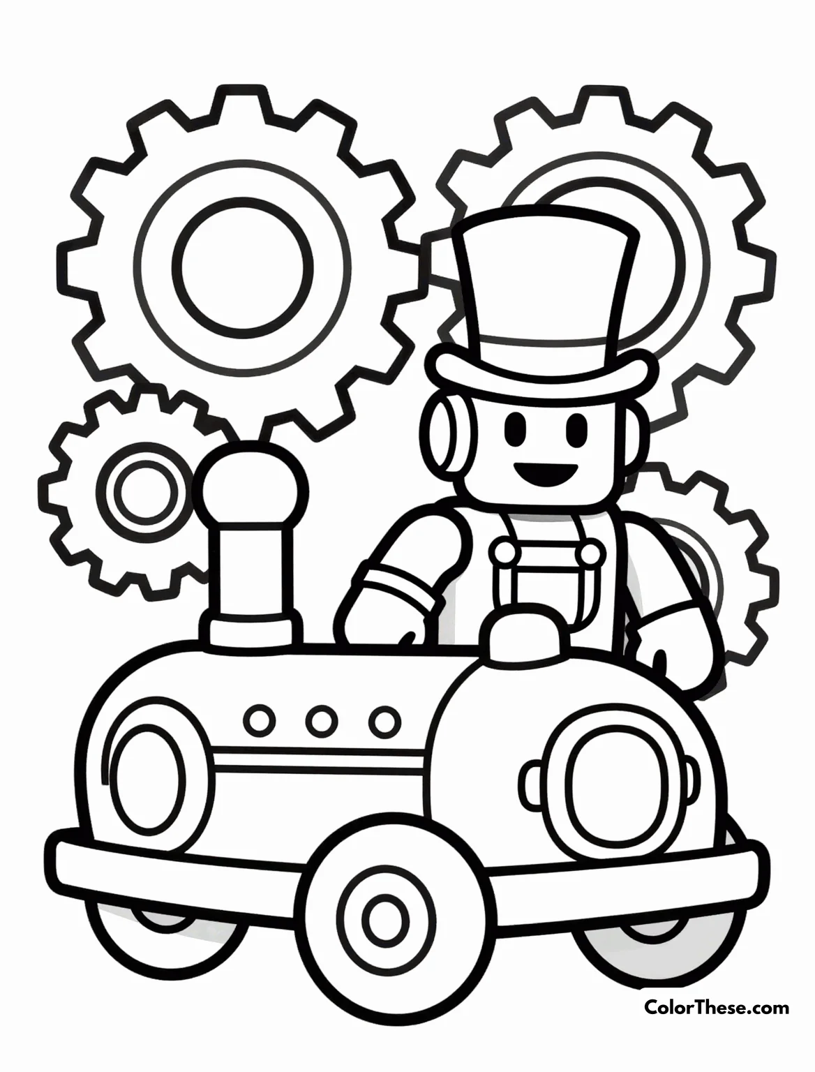 Free printable roblox steampunk adventure coloring page for kids and adults. Discover the Roblox Steampunk Adventure coloring page! Dive into a world of gears and gadgets perfect for all ages. Download and print for free today!
