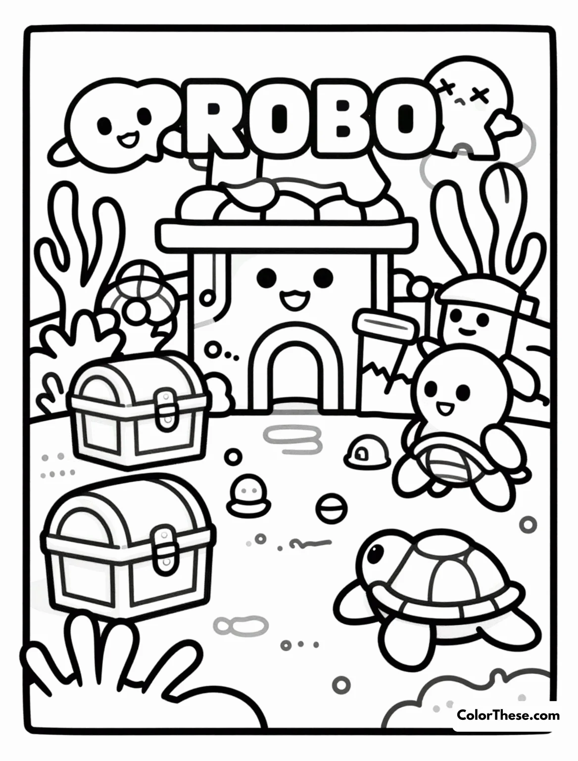 Free printable roblox underwater kingdom coloring page for kids and adults. Dive into creativity with our Roblox Underwater Kingdom coloring page, perfect for kids to explore the ocean's wonders. Download and print for free!